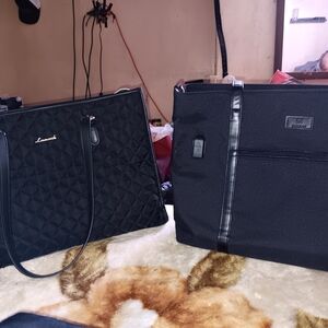 2 Black Laptop Tote Bags Built In Charging Cords Nice Gifts For You Tec Love One